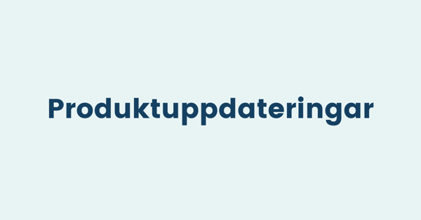 Produktuppdateringar september - Stratsys plattform