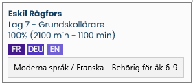 Behörighetsinformation Resursplanering skola