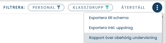 Rapport över obeh undervisning