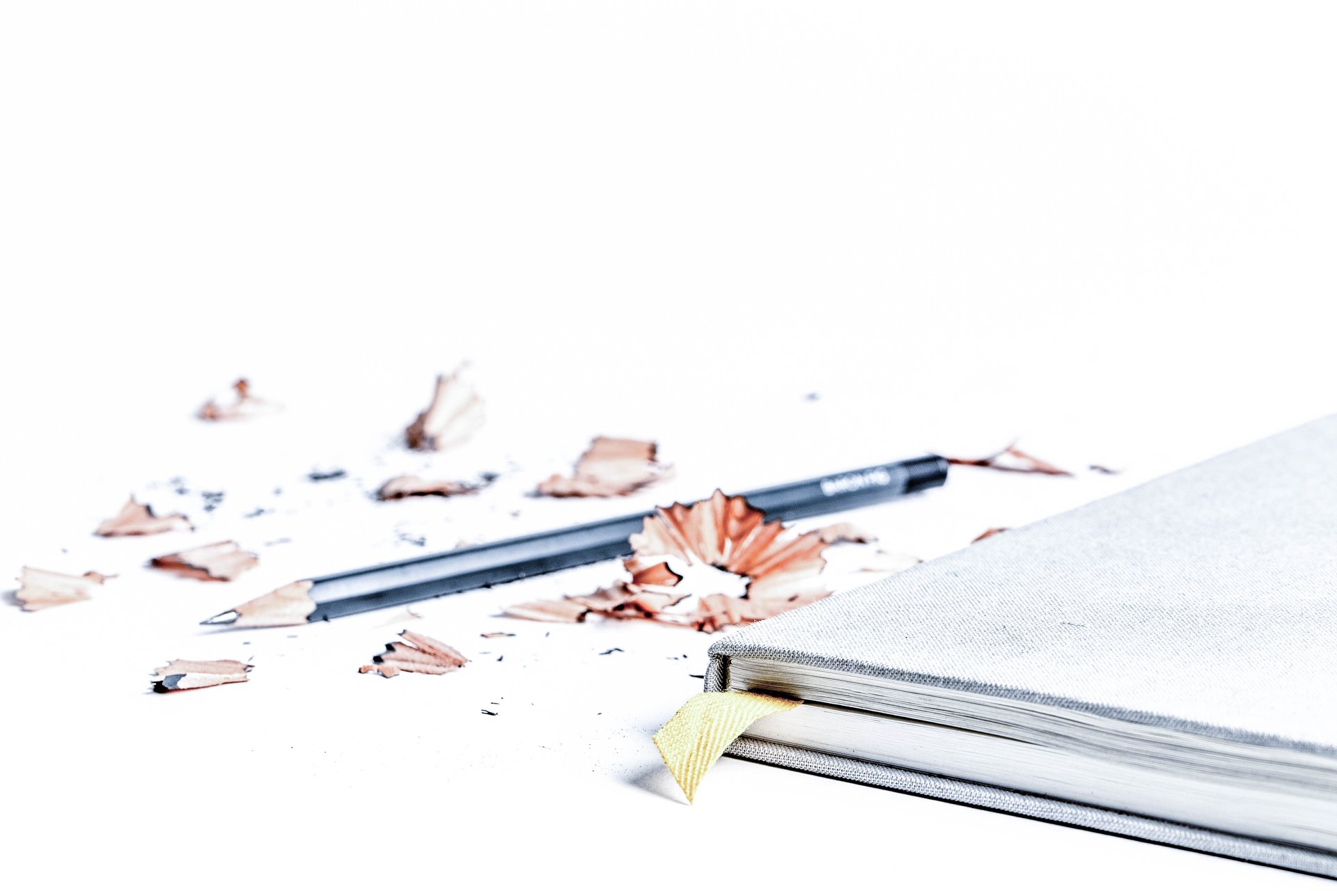 pencil-and-shreddings-by-a-book