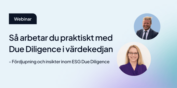 Så arbetar du praktiskt med Due Diligence i värdekedjan