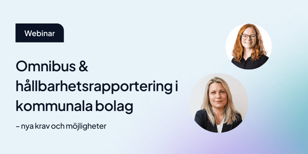 Omnibus & hållbarhetsrapportering i kommunala bolag
