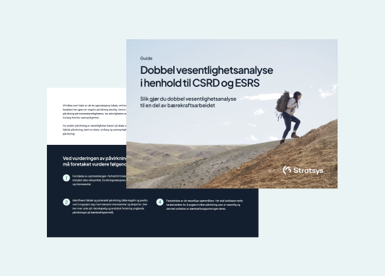 Dobbel vesentlighetsanalyse i henhold til CSRD og ESRS