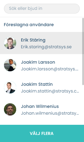 Välja flera ansvariga