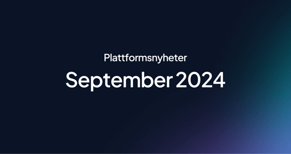 Plattformsnyheter | September 2024