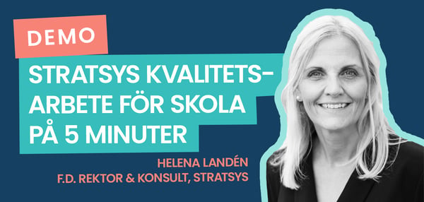 Demo - Stratsys kvalitetsarbete för skola på 5 minuter