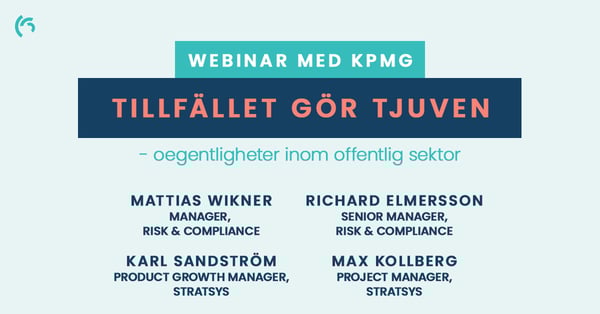 Webinarvideo - Oegentligheter inom offentlig sektor