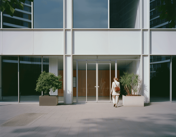 woman-walking-towards-office-building