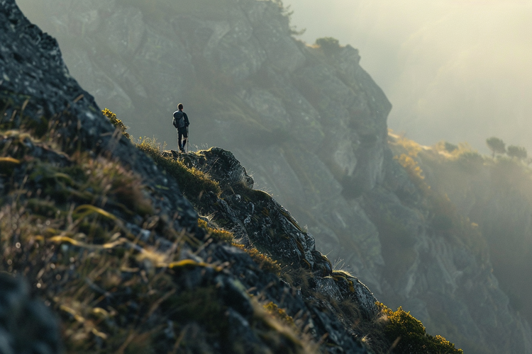 man-looking-at-mountain-views