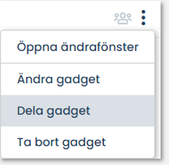 Förbättring inställning innehåll vs gadget